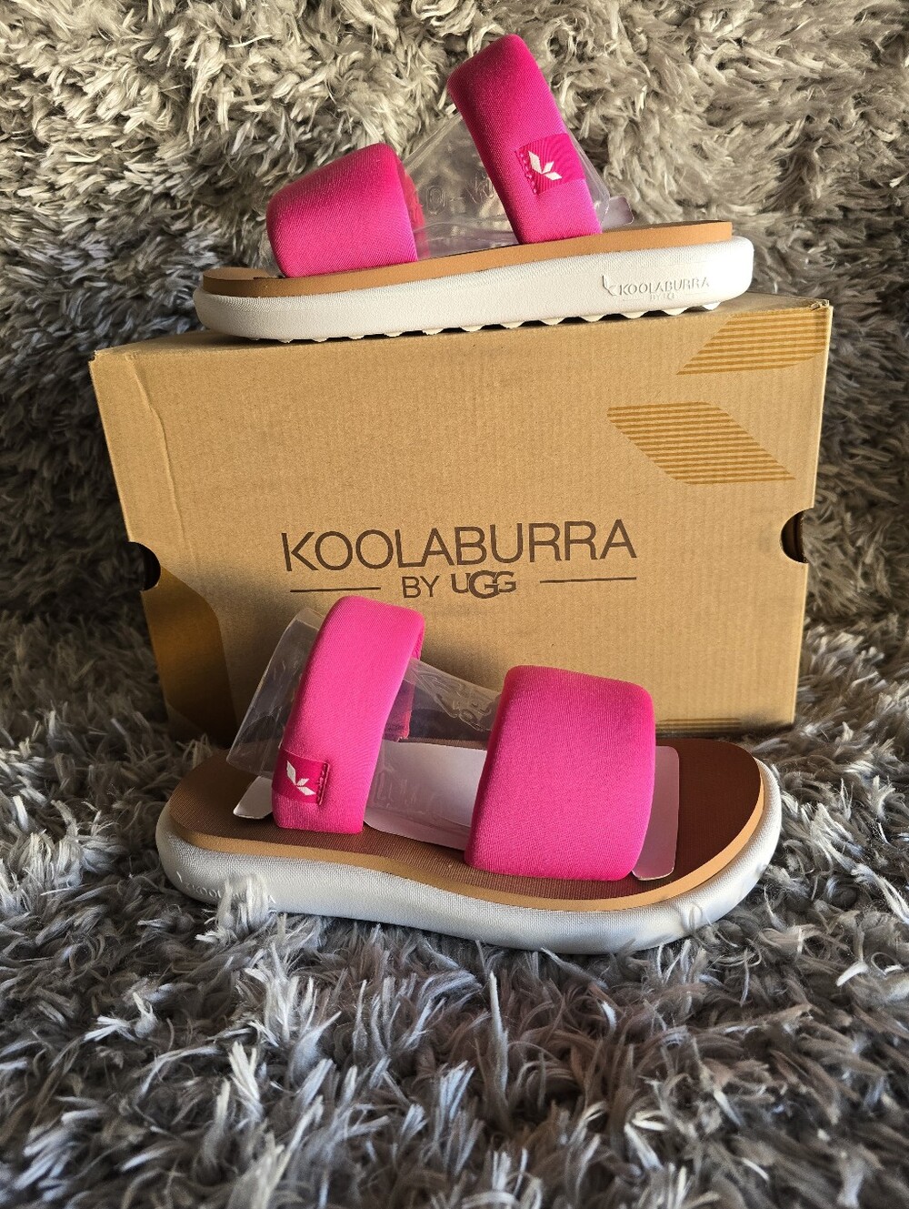 Koolaburra Kids' Pink Slide Sandals